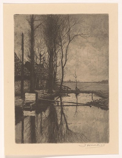 Příkop u Nootdorpu od Jan Willem Nortier (signed by artist)
