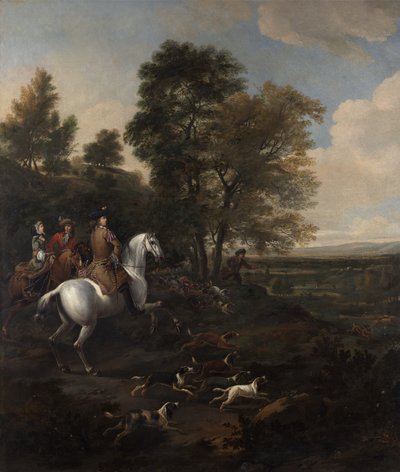 Lov na zajíce, kolem roku 1690 od Jan Wyck