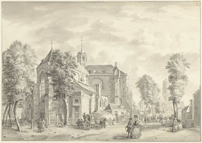Pieterskerk v Utrechtu s Domem v pozadí od Jan de Beijer