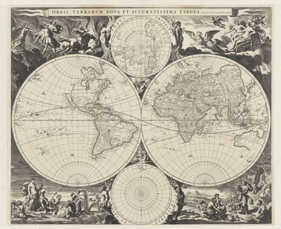 Mapa světa od Jan de Visscher