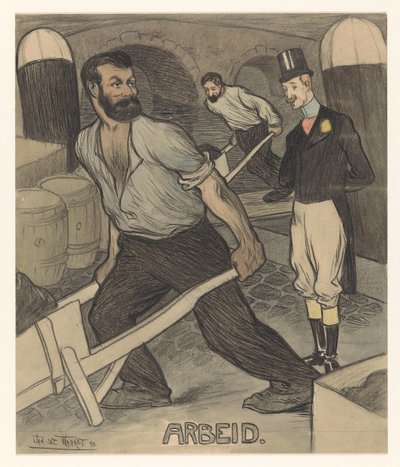 Arbeid (název na objektu) od Jan de Waardt (signed by artist)