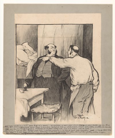 Majitel továrny se zesnulou manželkou dělníka od Jan de Waardt (signed by artist)