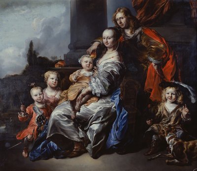 Portrét holandské rodiny od Jan or Joan van Noordt