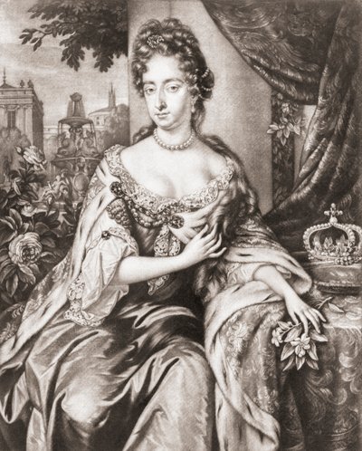 Anglická, skotská a irská královna Marie II. od Jan or Verkolye (after) Verkolje