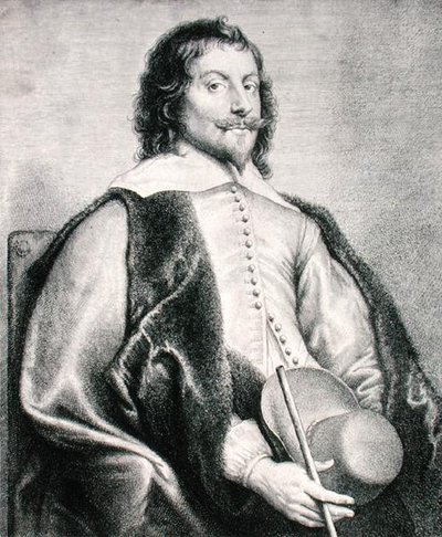 Nicolas Lanier (nar. 1588) vyrytý Lucasem Vostermansem (rytina) od Jan the Elder (after) Lievens