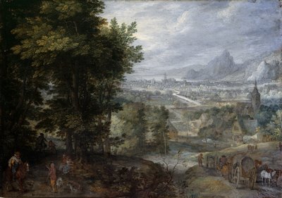 Zalesněná krajina od Jan the Elder Brueghel
