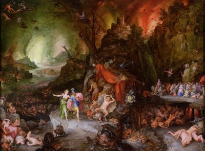 Aeneas a Sibyla v podsvětí od Jan the Elder Brueghel