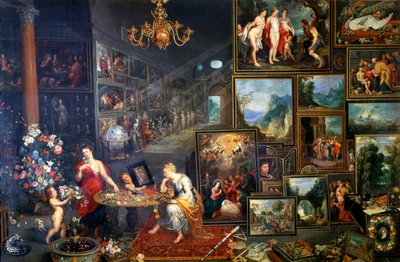 Alegorie zraku a čichu, c1590-1625 od Jan the Elder Brueghel