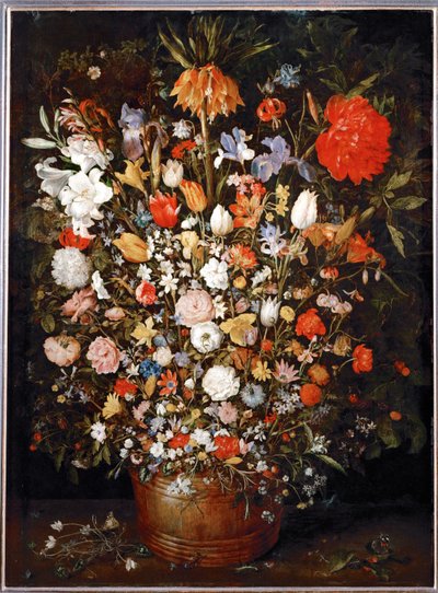 Velká květinová kytice v... (olej na dubovém dřevě) od Jan the Elder Brueghel