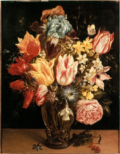 Kytice tulipánů Malba Jana Brueghela (nebo Bruegela nebo Brueghela nebo Brueghela), bývalého známého jako Bruegel de Velours (1568-1625). 17. století. Soukromá sbírka od Jan the Elder Brueghel