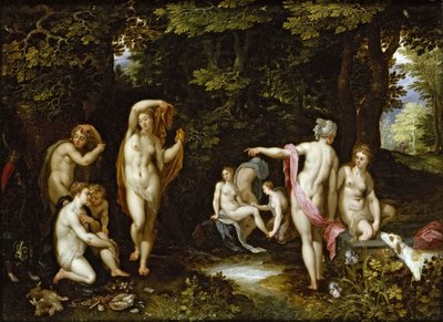 Diana a Actaeon, asi 1595 od Jan the Elder Brueghel