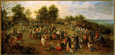 Lidový tanec před arcivévody ... (malba na plátně) od Jan the Elder Brueghel