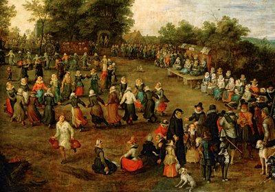 Lidový tanec před arcivévody ... (malba na plátně) od Jan the Elder Brueghel