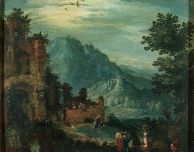 Krajina s klasickými ruinami od Jan the Elder Brueghel