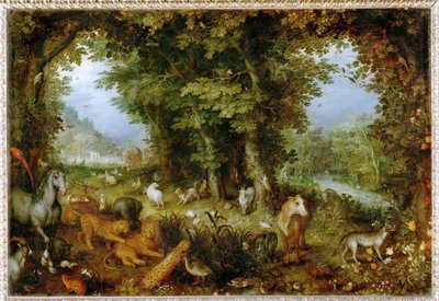 Le Paradis terrestre - Ráj na zemi... od Jan the Elder Brueghel