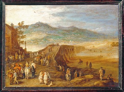 Le Pont de Talavera - Most v Talaveře... od Jan the Elder Brueghel