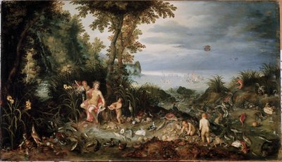 Čtyři prvky: alegorie vody (olej na panelu od Jan the Elder Brueghel