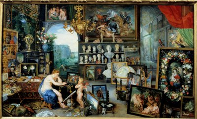 Pohled. Alegorie pěti smyslů Obraz Jana I. Brueghel Dit De Velours (1568-1625) Ec. Podvod od Jan the Elder Brueghel