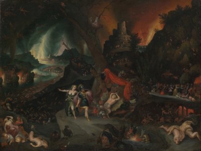 Aeneas a Sibyla v podsvětí od Jan the Younger Brueghel
