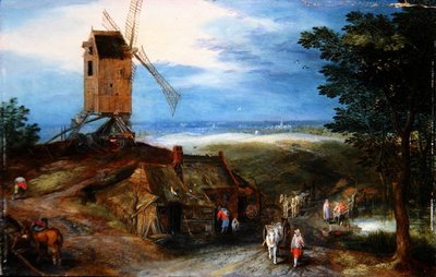 Rozsáhlá krajina s cestovateli (olej na panelu) od Jan the Younger Brueghel