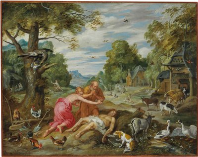 Smrt Ábela, z Příběhu Adama a Evy od Jan Brueghel the Younger