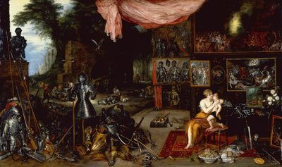 Pět smyslů, dotyk (olej na panelu) od Jan the Younger Brueghel