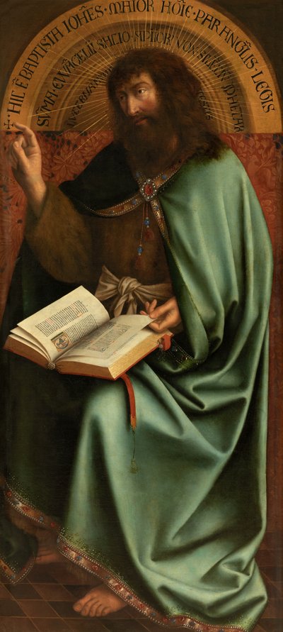 Svatý Jan Křtitel (olej na plátně) od Jan van (after) Eyck