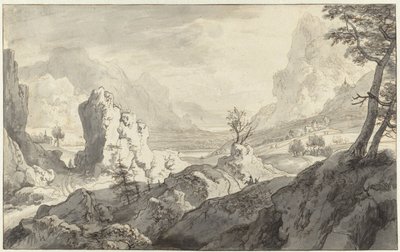 Imaginární horská krajina od Jan van Aken