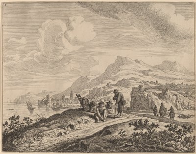 Pohled na řeku Rýn od Jan van Aken after Herman Saftleven