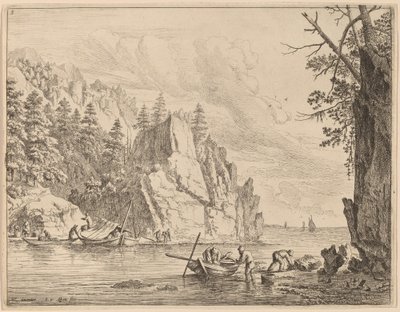 Pohled na řeku Rýn od Jan van Aken after Herman Saftleven