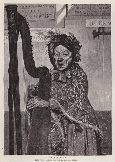 Padlá hvězda (litho) od Jan van Beers