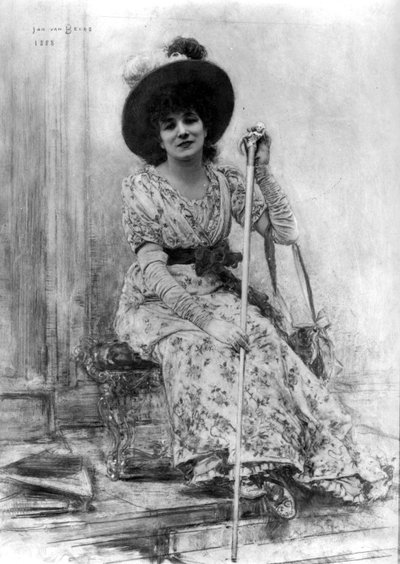 Portrét Sarah Bernhardt (1844-1923) od Jan van Beers