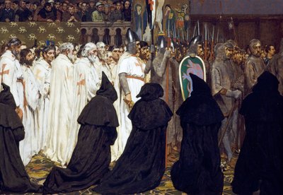 Pohřeb Karla Dobrého, flanderského hraběte, který se konal 22. dubna v Bruggách. od Jan van Beers