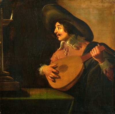 Hráč na loutnu od Jan van Bijlert