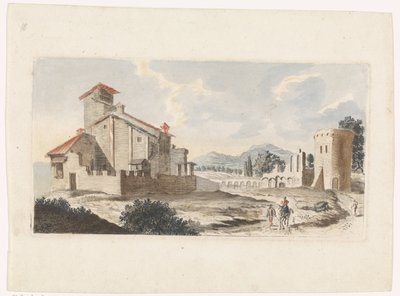Italská krajina s mužem na mule od Jan van Call (I) (attributed to)