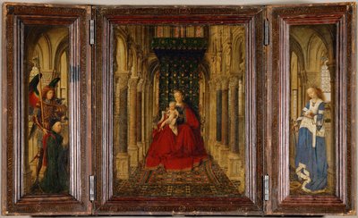 Korunování svaté Marie (malba na dřevě) od Jan van Eyck