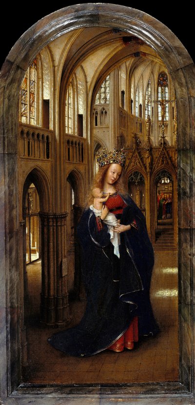 Německy: Die Madonna in der Kirche Madona v kostele od Jan van Eyck