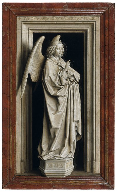 Diptych Zvěstování, levý panel, 1434-1435 od Jan van Eyck
