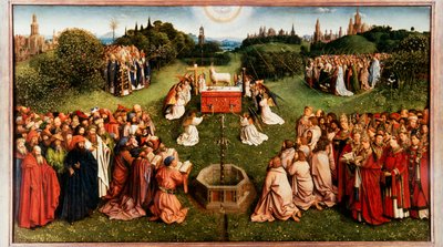 Gentský oltář. Klanění mystického beránka, 1432. od Jan van Eyck