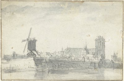 Pohled na Dordrecht z vody od Jan van Goyen (possibly)