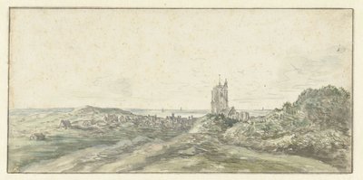 Pohled na Egmond aan Zee od Jan van Goyen (possibly)
