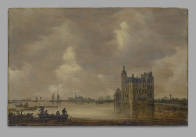 Hrad u řeky od Jan van Goyen