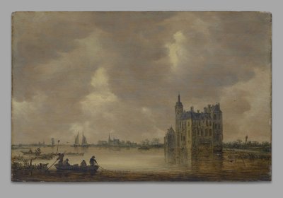 Hrad u řeky od Jan van Goyen