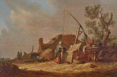 Krajina se ženou u studny od Jan van Goyen