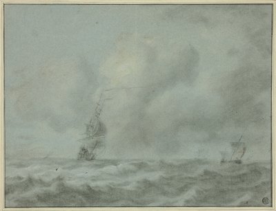 Lodě na oceánu od Jan van Goyen