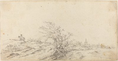 Jezdec mezi dunami od Jan van Goyen