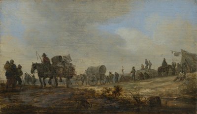 Krajina se selským vozem od Jan van Goyen