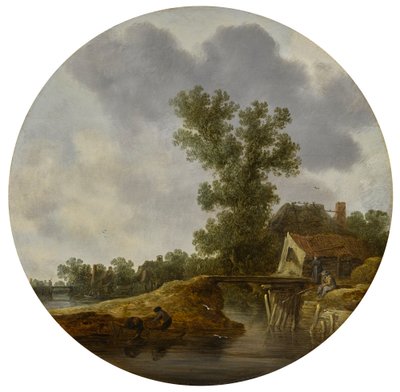 Říční krajina (kruhový objezd) od Jan van Goyen