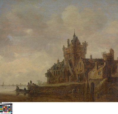 Říční krajina s hradem od Jan van Goyen