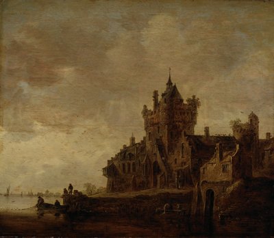 Říční krajina s hradem od Jan van Goyen